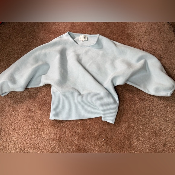 Linen Dot Light Blue Sweater XS - Picture 1 of 3
